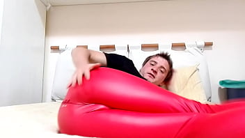 Preview 1 of Butifull Ghlir Sex - Hot teaser with red leather leggings