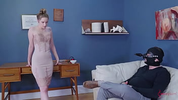 Preview 1 of Boy And Girl Sex Videos - Foot worshipping teen sub bends over for anal