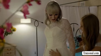 Preview 1 of Sexc Xxx A - Shemale bride bang her busty brides maid
