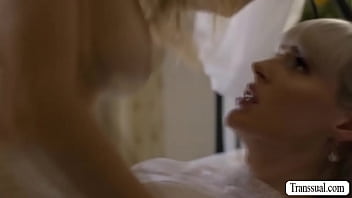 Preview 4 of Sexc Xxx A - Shemale bride bang her busty brides maid