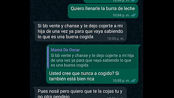 Preview 3 of Old Men Fucking Virgin Girls - CONVERSACION DE WHATSAPP CON LA JEFA DE MI AMIGO OSCAR  ME LA VUELVO A COJER