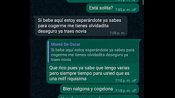 Preview 1 of Old Men Fucking Virgin Girls - CONVERSACION DE WHATSAPP CON LA JEFA DE MI AMIGO OSCAR  ME LA VUELVO A COJER
