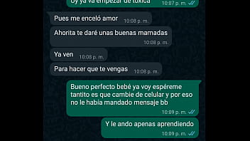 Preview 4 of Old Men Fucking Virgin Girls - CONVERSACION DE WHATSAPP CON LA JEFA DE MI AMIGO OSCAR  ME LA VUELVO A COJER