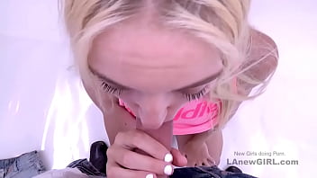 Preview 3 of Saya Sari Blouse - Russ blonde gives footjob gets assfucked at audition