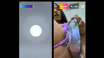 Preview 3 of Tongue Kissing Compilation Desi - Morena com brinquedo na live parte 2
