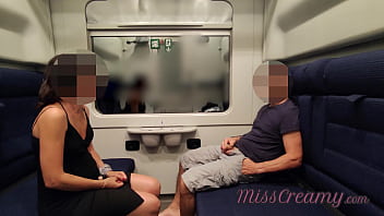 Preview 1 of Hongkong Xxx Videos Xx - Dick flash - I pull out my cock in front of a teacher in the public train and and help me cum in mouth 4K - it&#039_s very risky Almost caught by stranger near - MissCreamy