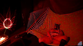 Preview 3 of Sunny Leone Sexbfopen - Getting frisky in a tent fingering her wet hole in a hammock