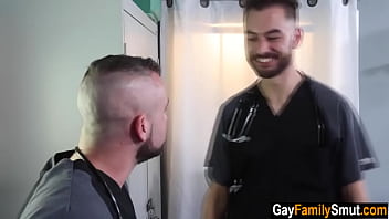 Preview 2 of Cutie Sucks Cock So Well - Doctor stepbrothers enjoy bareback gay anal sex | taboo gay porn