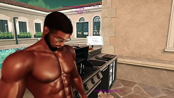 Preview 2 of Granny Shags - Second Life - De and Marcus in BBQ day.