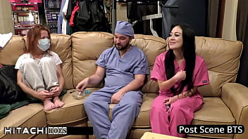 Preview 3 of Hijb Ngentot - Don&#039_t Tell Doc I Cum On The Clock! Nurse Blaire Celeste Sneaks Into Exam Room,  Masturbates With Magic Wand At HitachiHoes - Reup