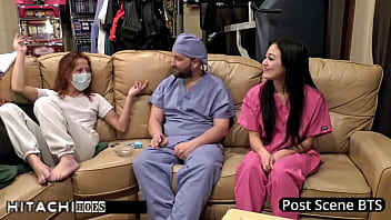 Preview 4 of Hijb Ngentot - Don&#039_t Tell Doc I Cum On The Clock! Nurse Blaire Celeste Sneaks Into Exam Room,  Masturbates With Magic Wand At HitachiHoes - Reup
