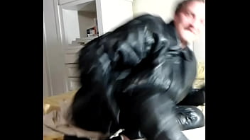 Preview 1 of Xxx Of Vegina - Hot teaser with leather outfit