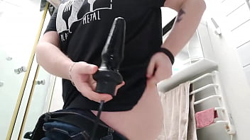 Preview 1 of Fuck Bedroom Boy - GoldenChibre - Flatable dildo,  big dildo and rambone dildo. Rain of cum at the end