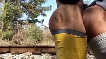 Preview 1 of Sunny Leone Saxi - Big Booty Bottom Takes My Huge Load at the Park!