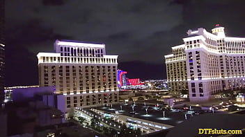 Preview 1 of Sex Using Chocolate - DTFsluts - Hot Blonde Slut with Piercings sucks cock In front of Hotel Balcony POV