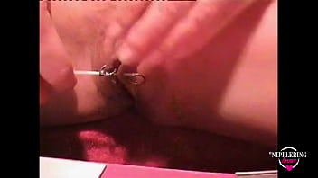 Preview 3 of Sunny Leone Mp4 Videos Free - nippleringlover hot self piercing pussy lips inserting labiarings vintage pussy piercing video