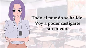 Preview 2 of Yan Gal - JOI con la profesora. Castigando tus pelotas (cuerda).