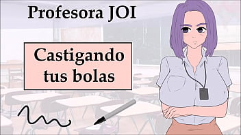 Preview 1 of Yan Gal - JOI con la profesora. Castigando tus pelotas (cuerda).