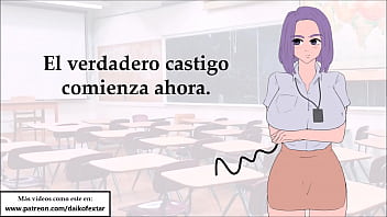 Preview 4 of Yan Gal - JOI con la profesora. Castigando tus pelotas (cuerda).