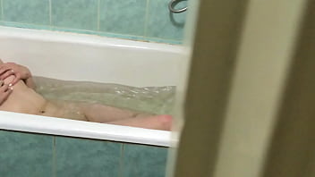 Preview 1 of Royll Mile - spied on a friend&#039_s girlfriend masturbating in the bathroom,  could not resist and offered to suck and cum in her mouth