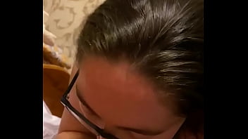 Preview 3 of Blonde Lanka - Glasses girl sucking my cock
