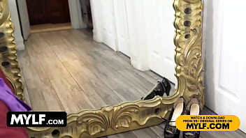 Preview 1 of Shemale And Brother - Mylf - Stunning Sex Goddess Demonstrates Her Perfect Body And Tan Lines And This Dude Cannot Resist