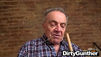 Preview 1 of Gay Jeans Bulges - Grandpa enjoying fat pussy with his wife