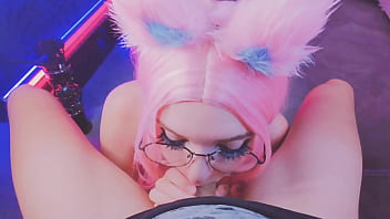 Preview 1 of Force The Sxs - CUTE GIRL DOES BLOWJOB . HE CUMS on GLASSES