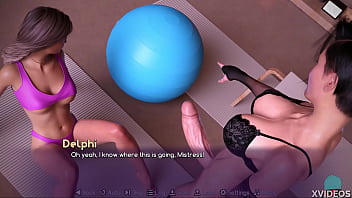 Preview 1 of Measure Cum - SKY RESORT: DELPHI &amp_ JESSY #05 &bull_ Can she take the whole hard dick into her throat?
