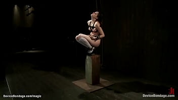 Preview 4 of Ebony Work Dp - Slave gagged bound and zippered