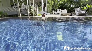 Preview 4 of Blaster Sperm - Hot Babe Takes a Swim and Gets My Cock Poolside