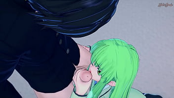 Preview 1 of Ajibo Garib Porn Star - Lelouch gets cucked! He watches CC get her tight pussy fucked by his best friend. Code Geass Hentai.