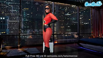 Preview 1 of Molly Jane Help Son - Camsoda - Big Ass Kelsi Monroe Cosplay As Elastigirl During Masturbation Session On Sybian