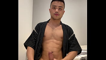 Preview 2 of Sex Vidhio Com - Asian boy in Jinbei stroking