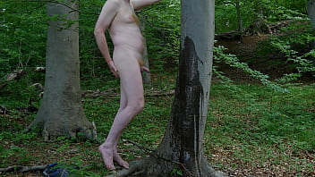 Preview 4 of Fruit Hd - Naked peeing outdoors in the forest