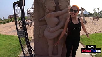 Preview 1 of Hinixxxxxx - Thai teen amateur girlfriend sightseeing and sex once back in the hotel