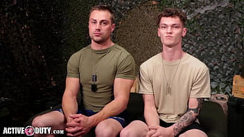 Preview 1 of Intetcourse - Ripped Soldier Does In Tatted Twink - Damien White,  Jason Windsor - ActiveDuty