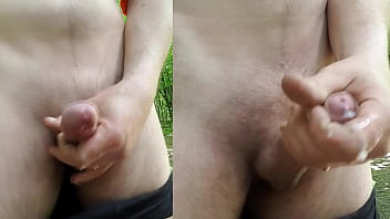 Preview 3 of Bazzaris Panu - dick flash masturbate outdoor public cumshot
