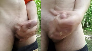 Preview 1 of Bazzaris Panu - dick flash masturbate outdoor public cumshot