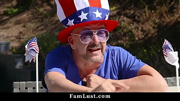 Preview 1 of My Girlfriends Daughter Has Huge - Big Boobs Stepmom Joins Her Daughter Sucking Her Boyfriend&#039_s Dick on July 4 th Celebration