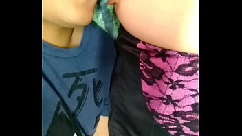 Preview 3 of Alexis Sexx - Chupando pezones mientras mira la tv