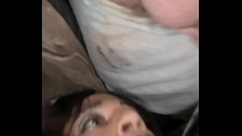 Preview 2 of Pronktube Movie - Trans public exhibitionist slut sucks random dick and wears the cum