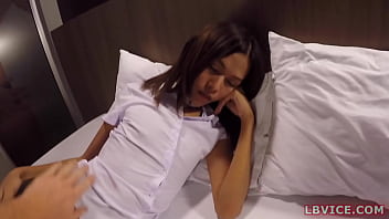 Preview 1 of 14yier Girl - Ladyboy Pan Blows Dick And Gets Ass Fucked