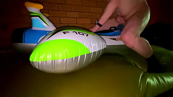 Preview 1 of Pakistani Xxxpic - Blue Intex Air Strike inflatable plane fuck on waterbed