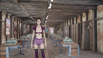 Preview 3 of Bini Kain Batik - Fallout 4 Sexy Teacher Fashion