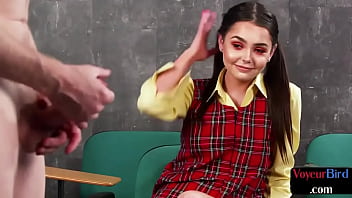 Preview 3 of Wwwxhxxcom Wwwxhm - British cfnm voyeur showing upskirt in the classroom