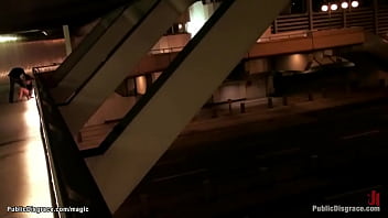 Preview 2 of Texture And Boy - Babe hogtied and fucked in public