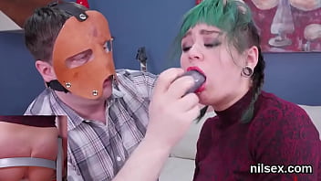 Preview 2 of Tube Masks - Unusual girl is brought in butthole nuthouse for harsh treatment