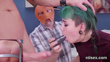 Preview 3 of Tube Masks - Unusual girl is brought in butthole nuthouse for harsh treatment