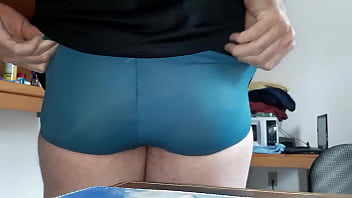 Preview 4 of Sri Lanka S Kulul - panties pulled down,  butt plug inserted &amp_ ass opened up ~ fuck me ~ in beauforme waist clincher black 16-18L &amp_ bali skimp skamp brief panty dark water teal 6M with liner cut out